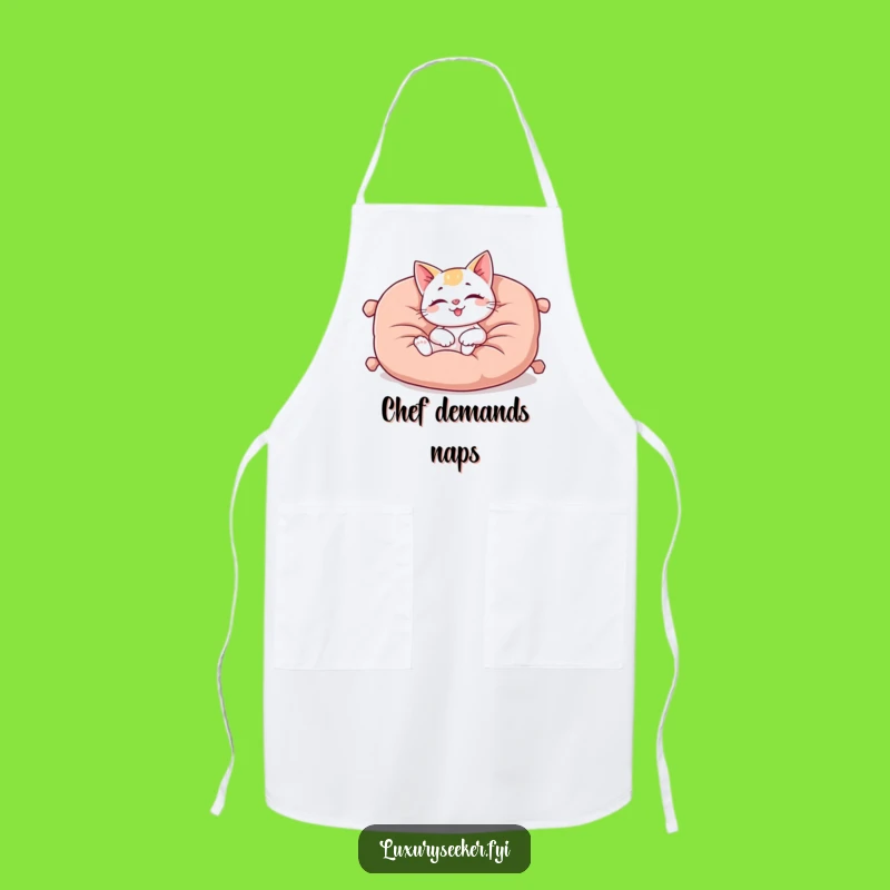 Funny Cat Cushion Apron: Cook with Comfort and Feline Charm!