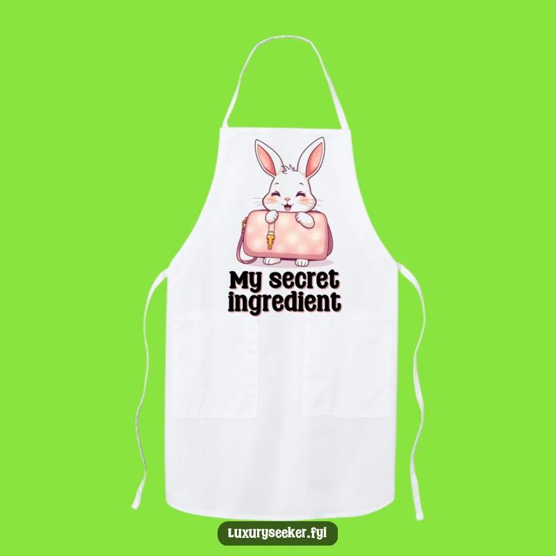 Funny Chef Rabbit Handbag Apron - Stylish Kitchen Fun, Chef Funny Gift