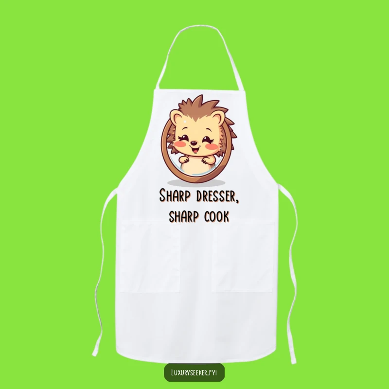 Funny Hedgehog Apron: Hilarious Kitchen Accessory for Chef & Baker