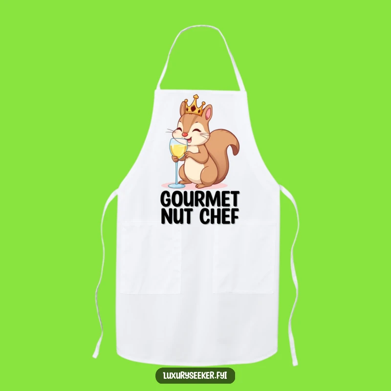 Funny Royal Squirrel Apron: Hilarious Kitchen Wear for Fancy Cooks