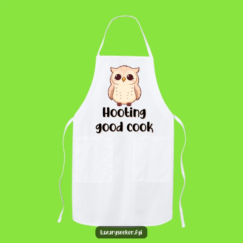 Funny Owl Star Gazing Apron - Wise Kitchenwear for Nocturnal Chefs Gift