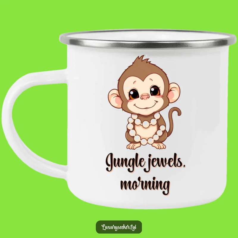 Funny Monkey Camping Mug: Durable & Hilarious Primate Adventure Companion
