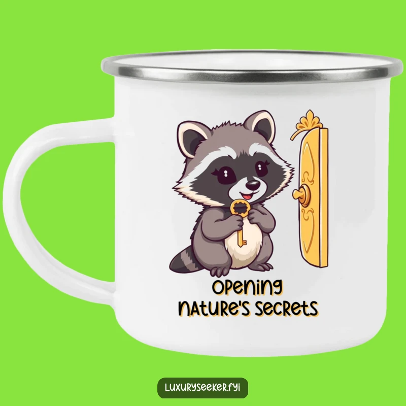Funny Raccoon Key Camping Mug - Tiny Door Outdoor Adventures