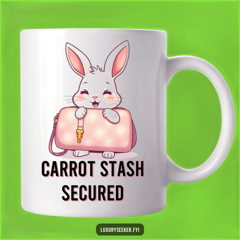 Funny Delighted Rabbit Handbag Mug - Shopping Fun & Fancy Funny Gift