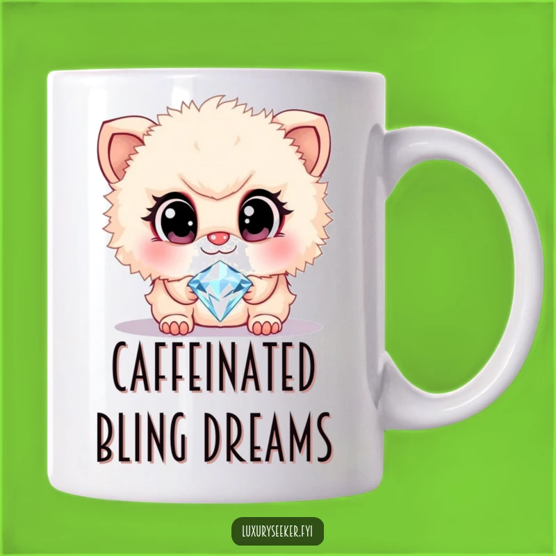 Funny Diamond Admirer Mug: Perfect Gift for Sparkle Lovers and Cute Creature Fans