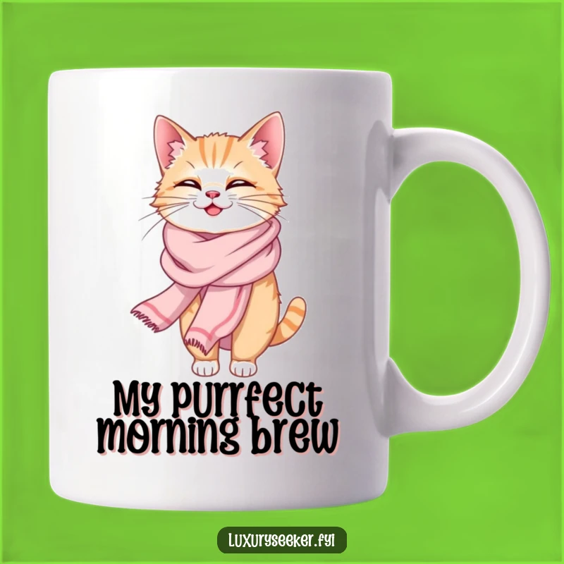 Funny Giggling Cat Silk Scarf Mug: A Hilarious Gift for Cat Lovers