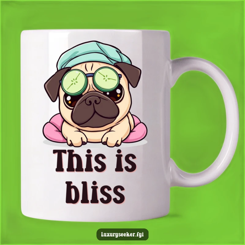 Funny Pampered Pug Spa Mug – Relaxing & Hilarious Funny Gift