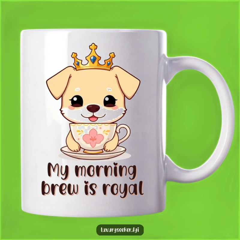 Funny Royal Dog Teacup Mug, Posh Pooch, A Delightful Funny Gift for Dog Lovers