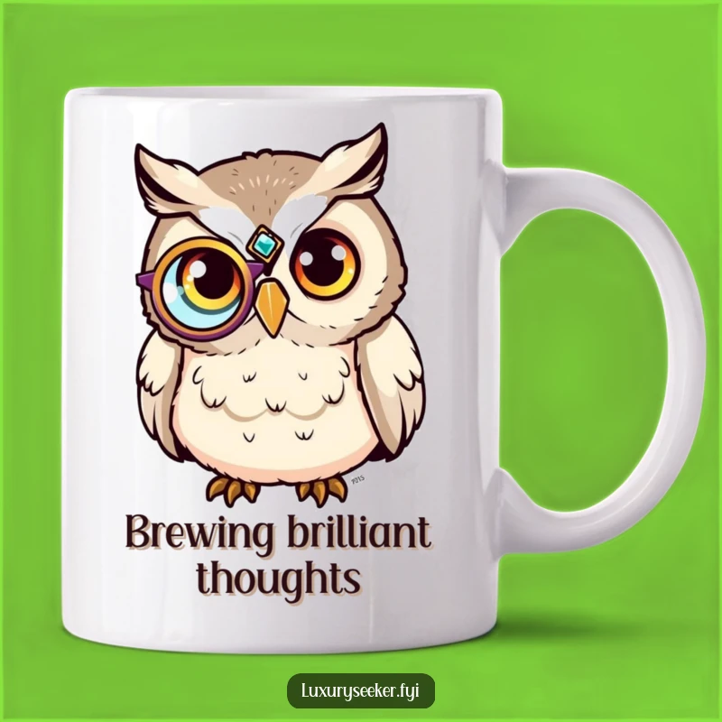 Funny Sophisticated Owl Monocle Mug - Perfect Gift for Wise and Witty Folks!