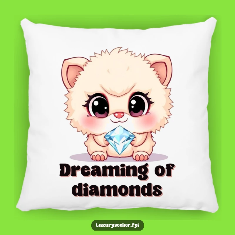 Funny Diamond Creature Pillow: Cozy and Hilarious Accent for Sparkle Lovers