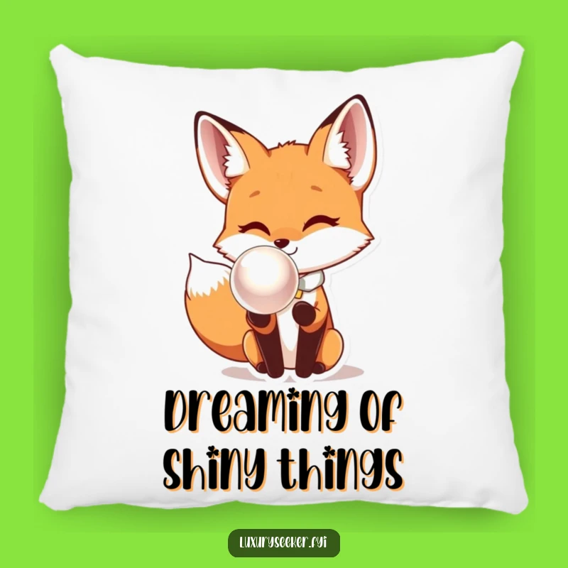 Funny Fox Bow Tie Pearl Pillow: Cozy Comfort with a Humorous, Chic Design.
