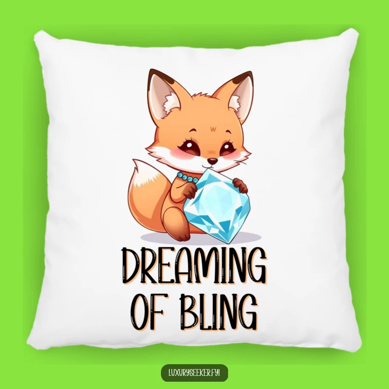 Funny Fox's Diamond Dream Pillow: Comfy Decor with a Hilarious Twist