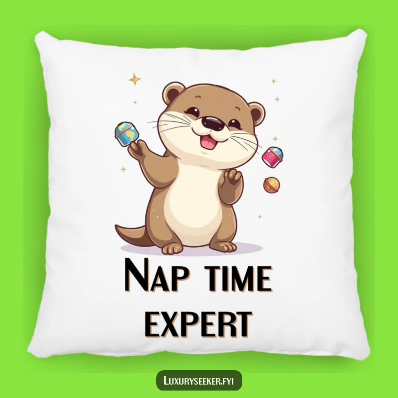 Funny Otter Juggling Pillow - Cozy Comfort with Playful Charm Gift