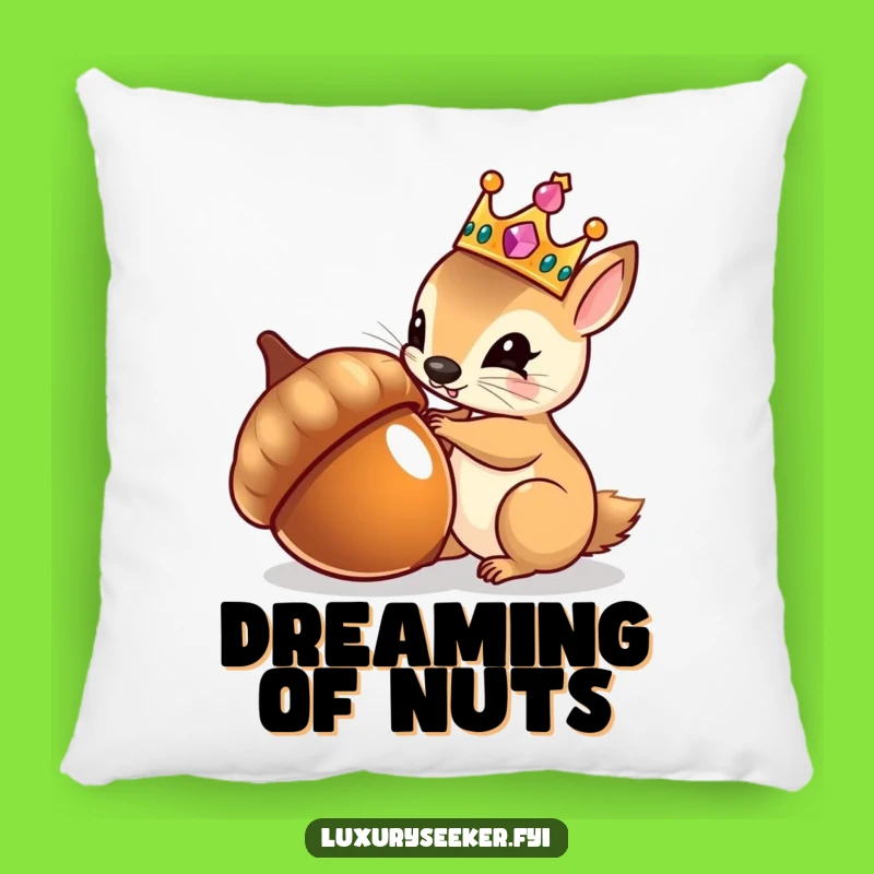 Funny Royal Squirrel Pillow: Cozy Majestic Accent for Vain Home Decor