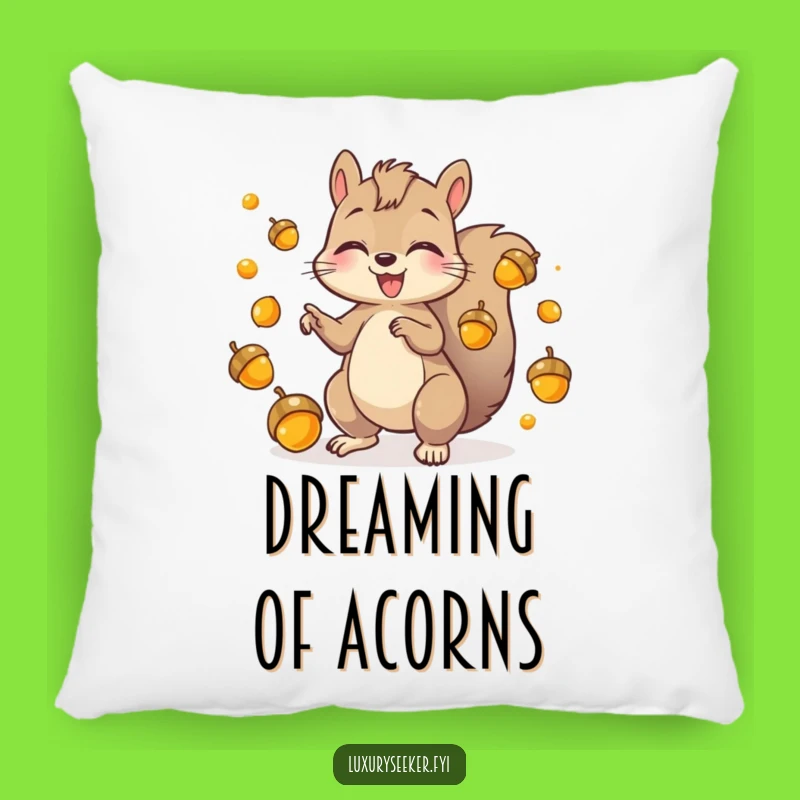 Funny Squirrel Acorn Pillow: Playful Comfort for Your Cozy Nook!