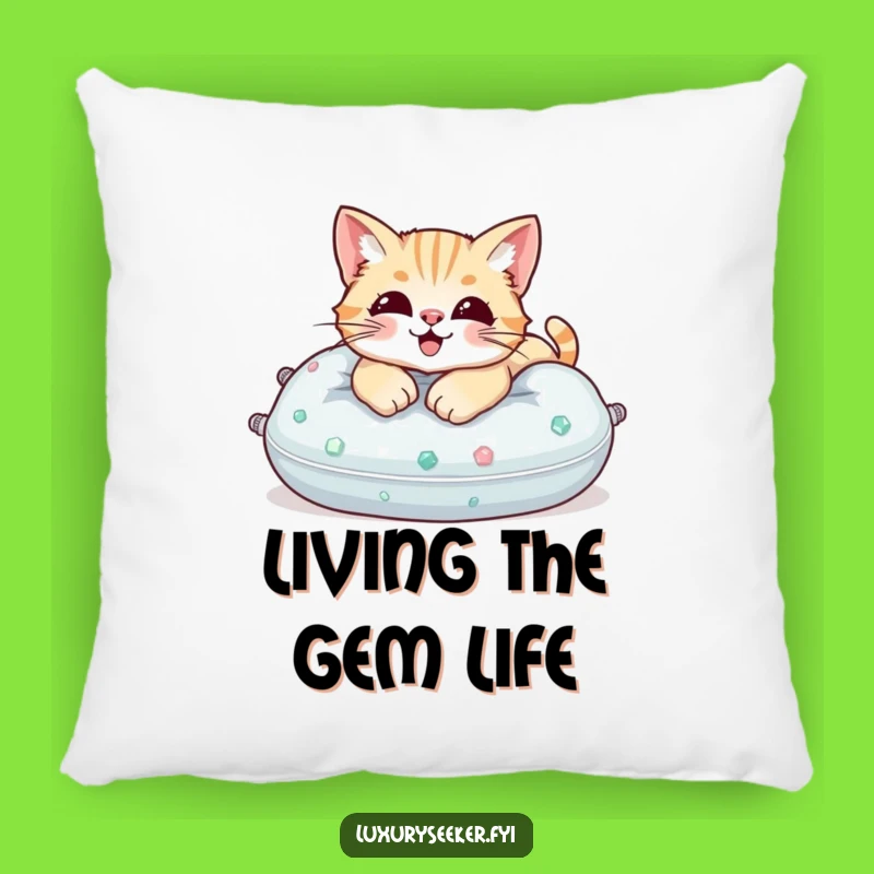 Funny Cat Gemstone Pillow Pillow, Ultimate Comfort, The Most Luxurious Funny Gift