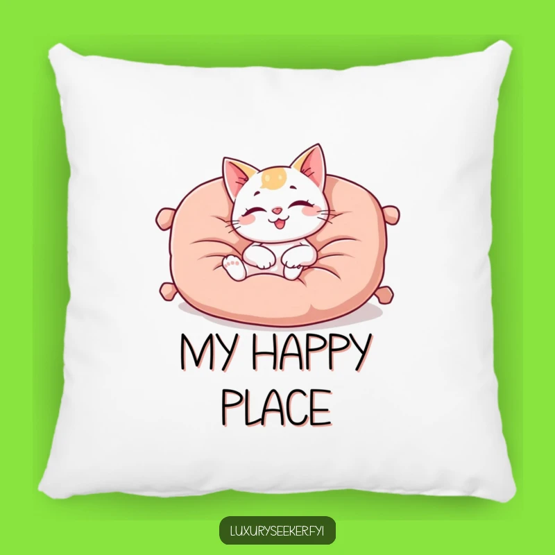 Funny Cat Cushion Pillow: Cozy Comfort with a Happy Character's Plushness!