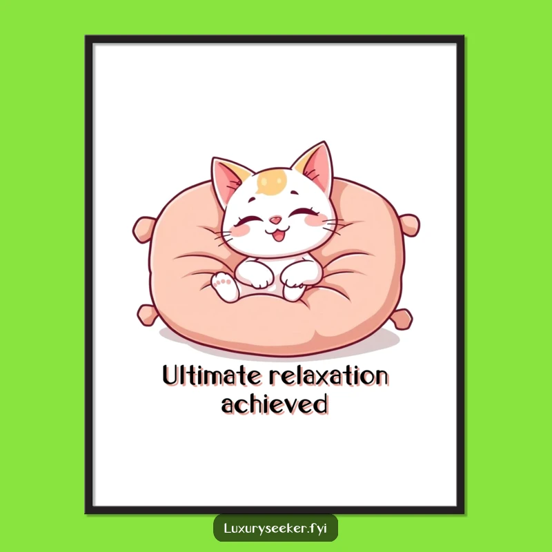 Funny Cat Cushion Digital Print: High-Quality Art of Feline Luxury!