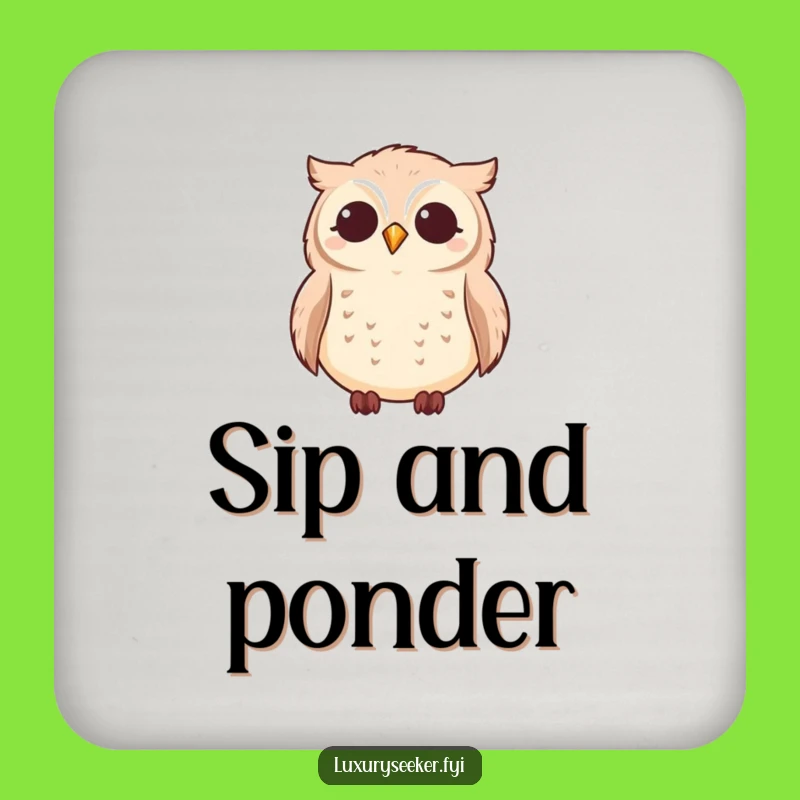 Funny Owl Star Gazing Coasters - Celestial Protection for Your Table Gift