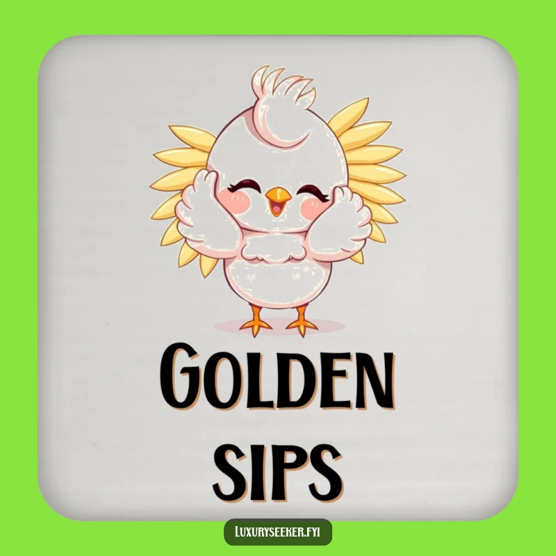 Funny Bird Coaster Set: Hilarious & Chic Drinkware Protection