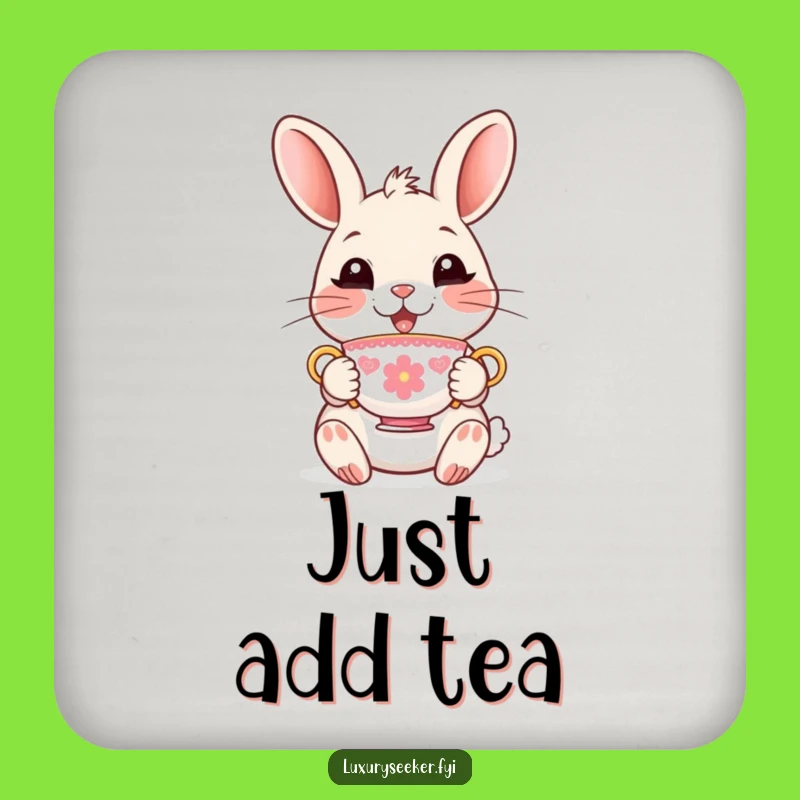 Funny Rabbit Tea Coaster: Elegant Protection for Your Surfaces!