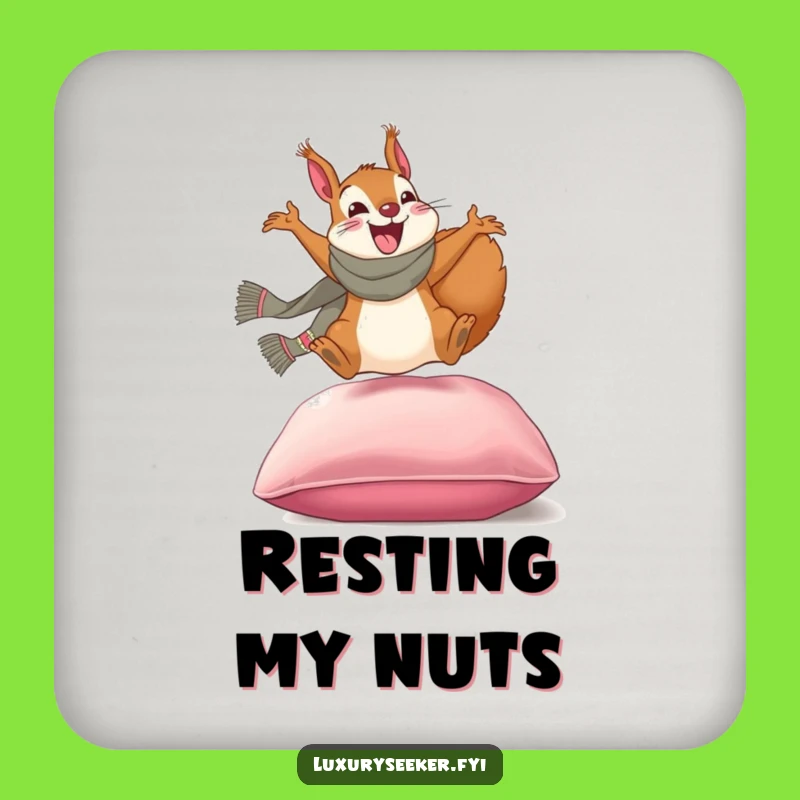 Funny Squirrel Scarf Coasters: Protect Surfaces with Hilarious Style