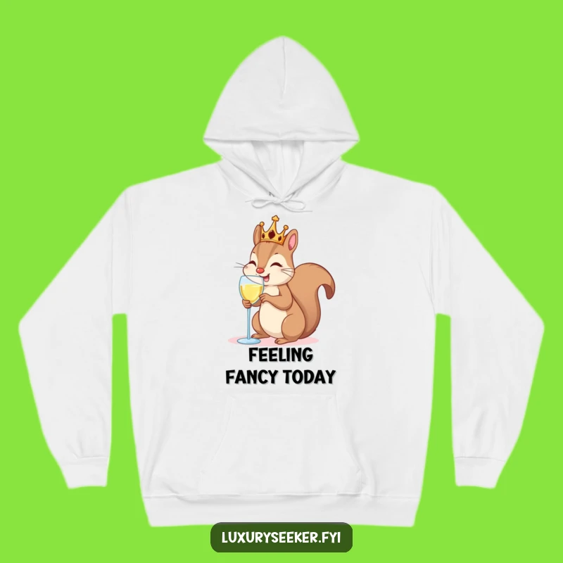 Funny Royal Squirrel Hoodie: Cozy Celebration and Fancy Comfort Wear