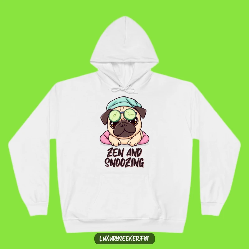 Funny Pampered Pug Hoodie – Cozy & Hilarious Spa Day Gift