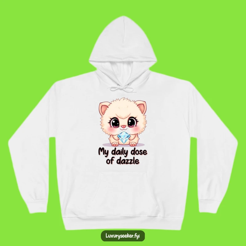 Funny Sparkle Creature Hoodie: Cozy and Hilarious Gift for Bling Enthusiasts