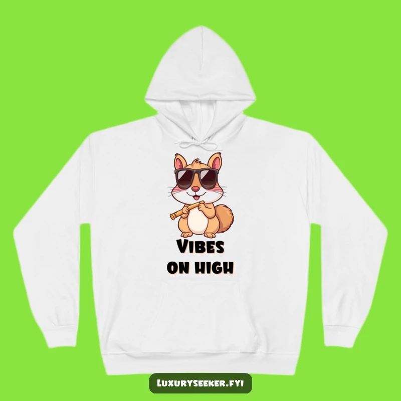 Funny Squirrel Sunglasses Flute Hoodie: Cozy Comfort and Hilarious Style