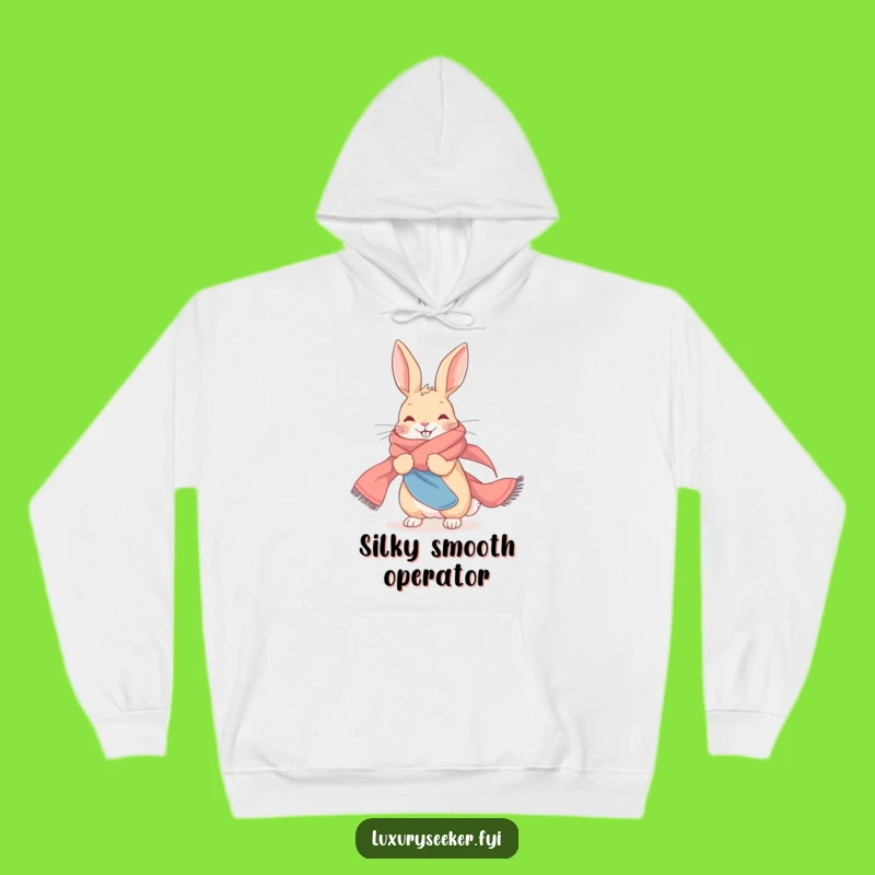 Funny Rabbit Silk Scarf Hoodie, Cozy Elegance, The Ultimate Funny Gift for Style
