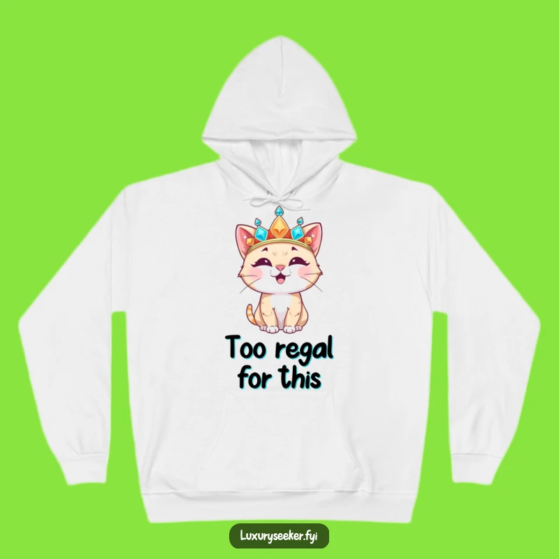 Funny Cat Crown Hoodie: Cozy Feline Royalty for Chilly Days!