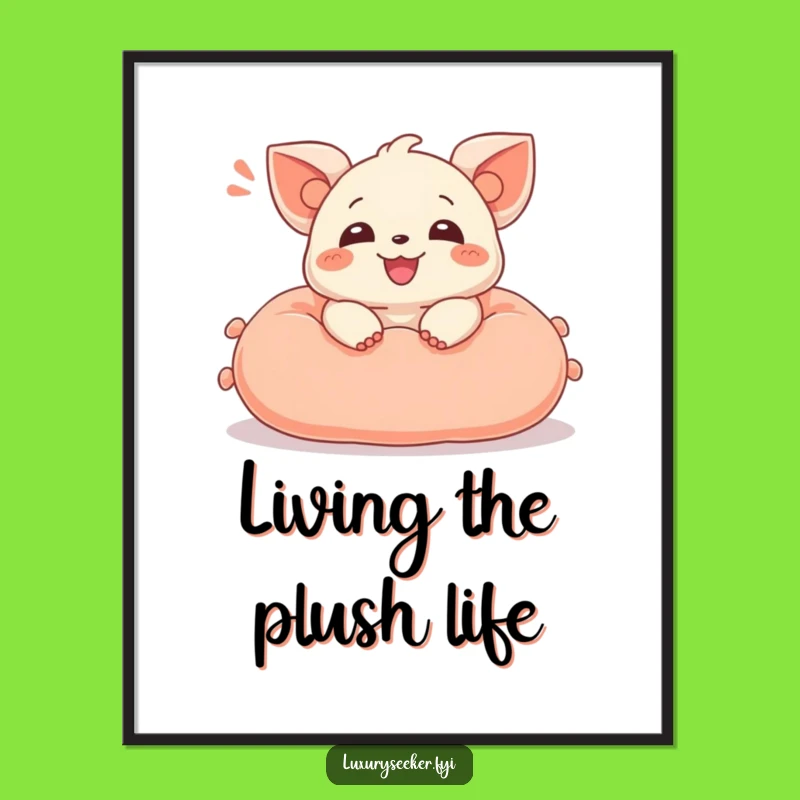 Free Printable Wall Art: Delighted Creature Relaxing - Funny Downloadable Art