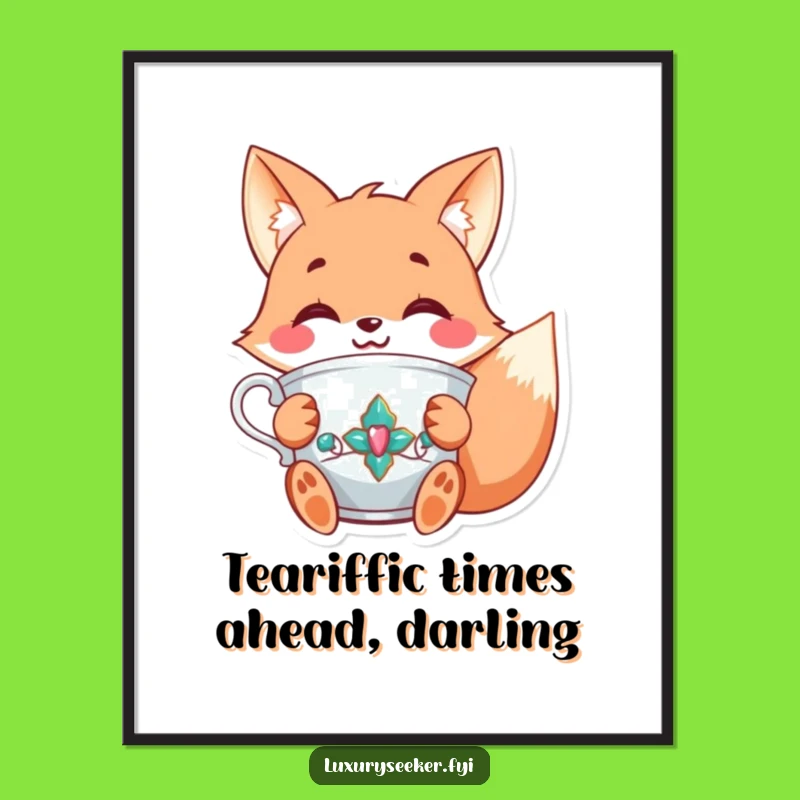 Free Printable Wall Art: Fox Elegance, Sophisticated Decor, Downloadable Art