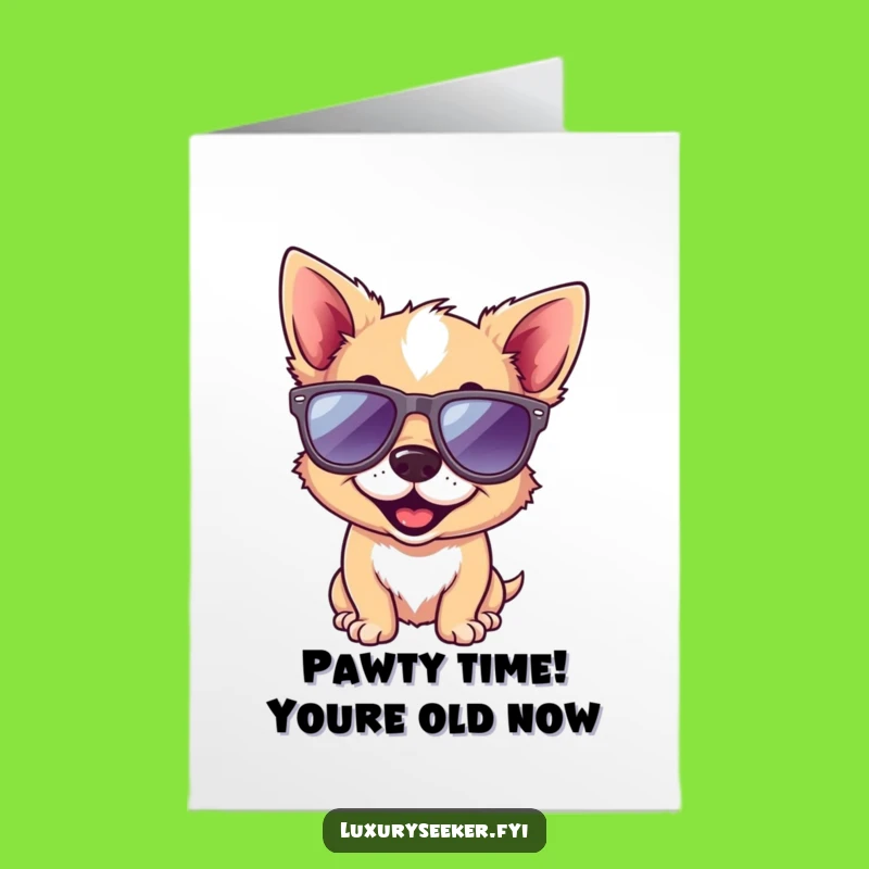 Free Printable Funny Dog Birthday Card - Designer Shades Pup, Perfect DIY Gift!
