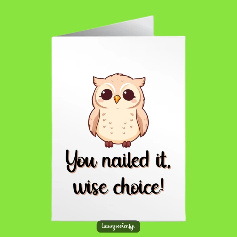 Free Printable Owl Congrats Card: Shining Stars & Funny Downloadable Greeting