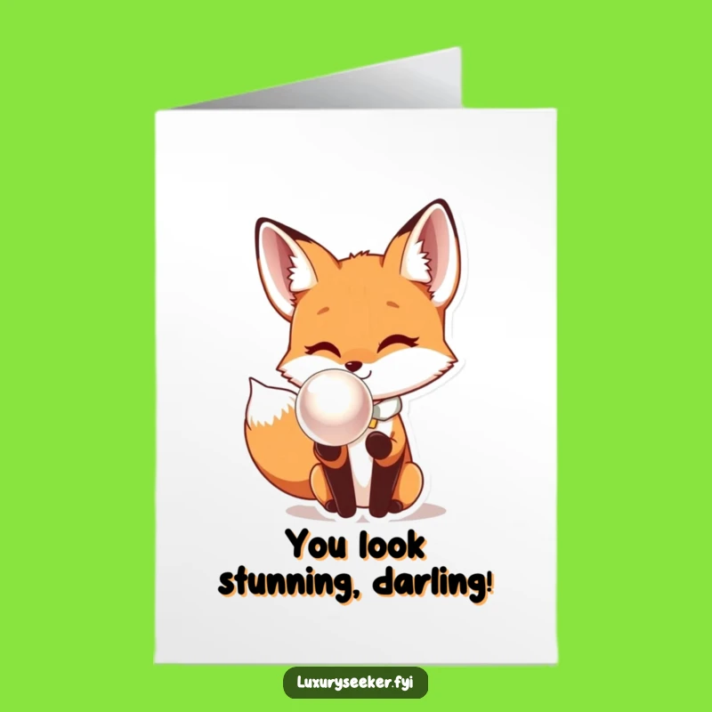 Free Printable Congratulations Card: Fancy Fox & Pearl - Celebrate with Humor