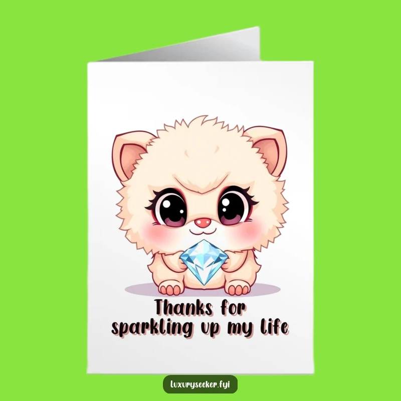Free Printable Thank You Card: Creature Diamond Appreciation - Funny Downloadable Gift