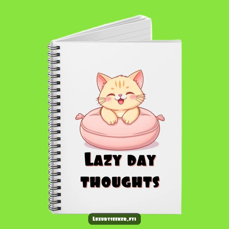 Funny Cat Cushion Notebook - Cozy Journal & Ideas, Creative Funny Gift