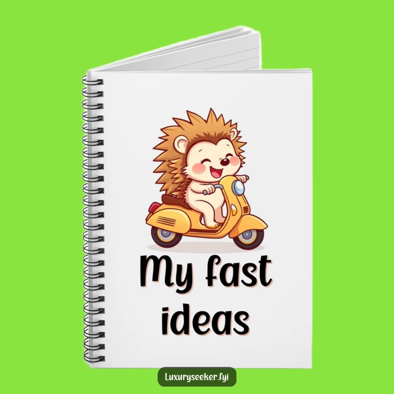 Funny Hedgehog Scooter Notebook: Joyful Rider's Journal, Perfect Funny Gift