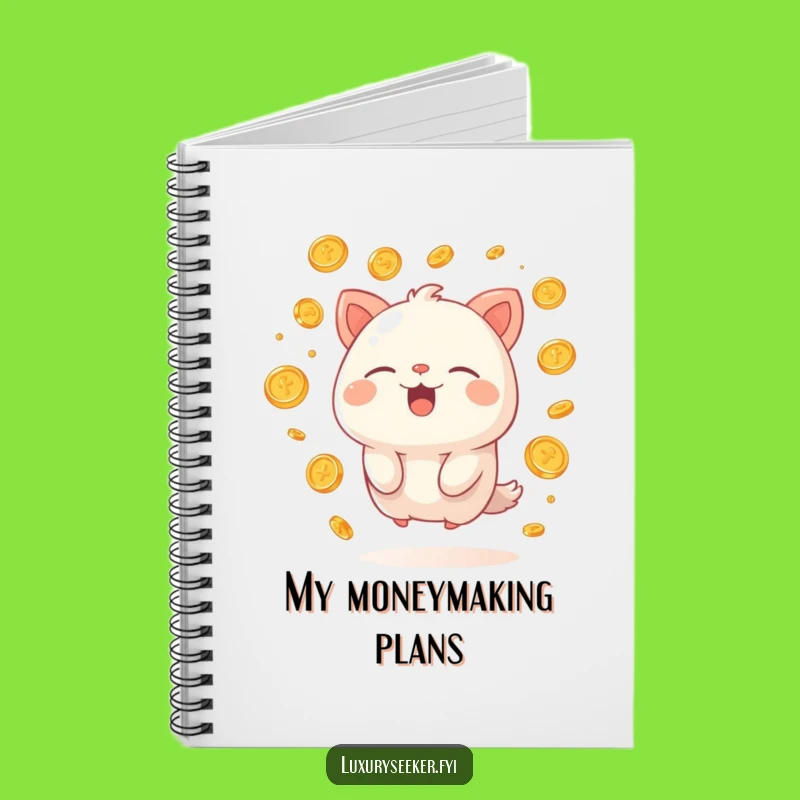 Funny Rich Creature Notebook: Journal with Gold Coins, Perfect Humorous Wealth Diary