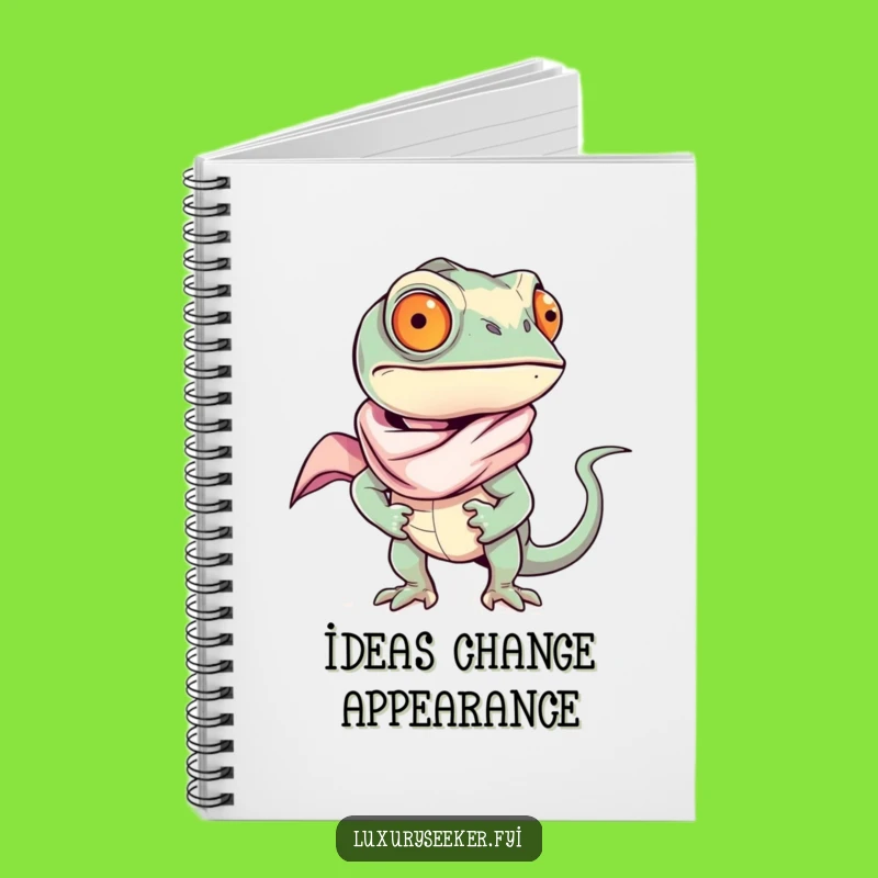 Funny Chameleon Silk Scarf Notebook: Jot Down Ideas with Confident, Sassy Style