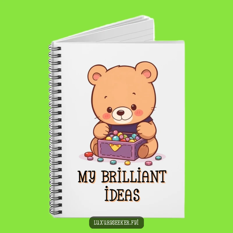 Funny Bear Jewelry Notebook: Jot Down Your Treasures with This Gift