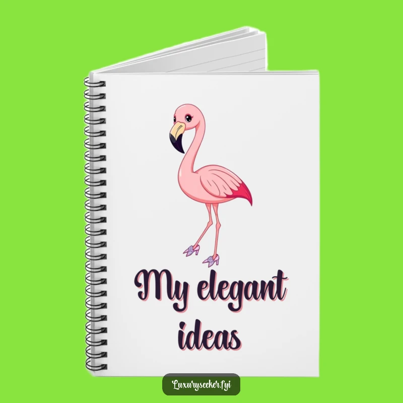 Funny Flamingo Sparkly Shoes Notebook - Write with Grace & Humor!