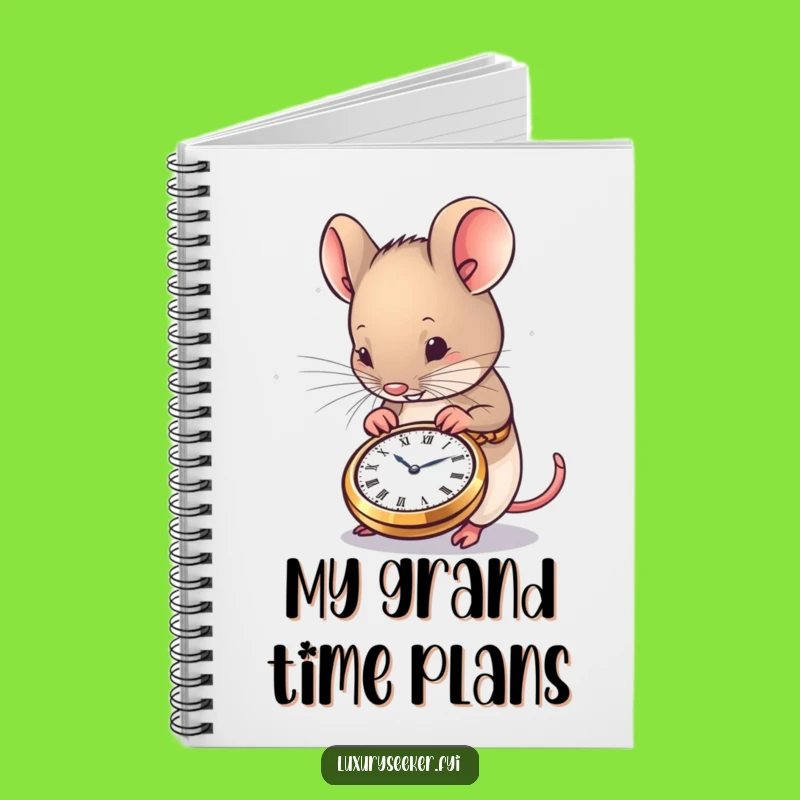 Funny Mouse Notebook: Pocket Watch Journal for Ideas and Notes