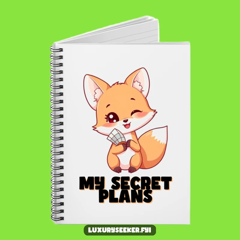 Funny Happy Fox Notebook – Jot Down Notes With Playful Charm