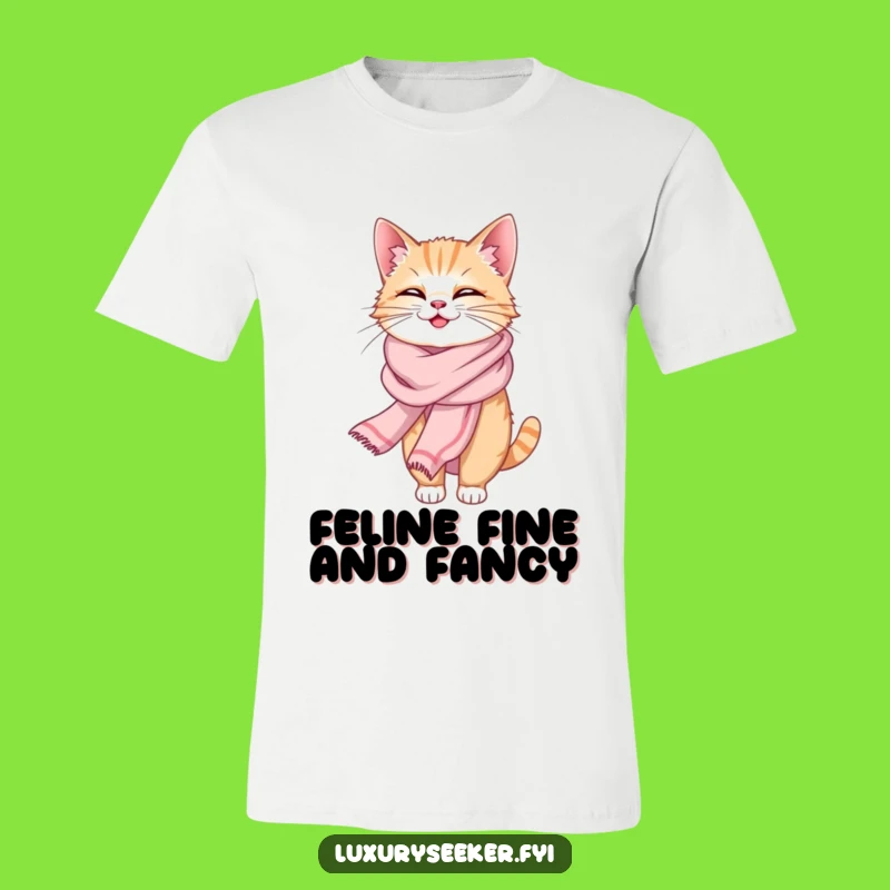 Funny Giggling Cat Silk Scarf T-Shirt: Comfy and Chic for Cat Enthusiasts