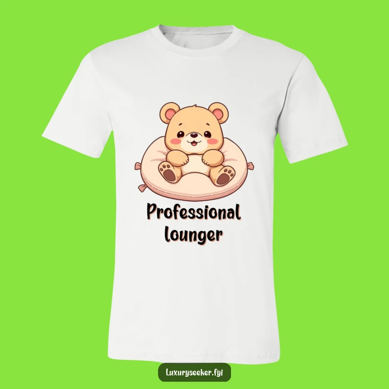 Funny Bear Lounging T-Shirt: Comfy Graphic Tee for Humor Lovers, Perfect Casual Gift