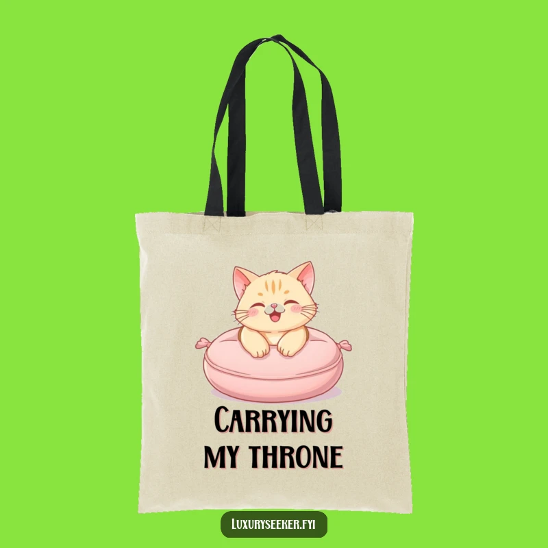 Funny Cat Cushion Tote Bag - Plush Luxury & Style Funny Gift