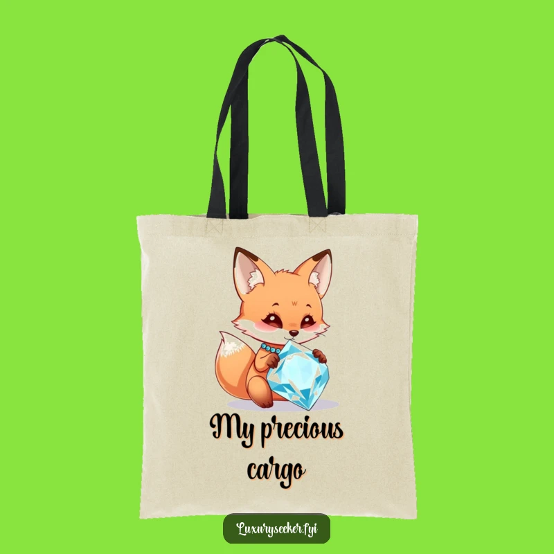 Funny Fox Diamond Haul Tote Bag: Chic and Hilarious Accessory